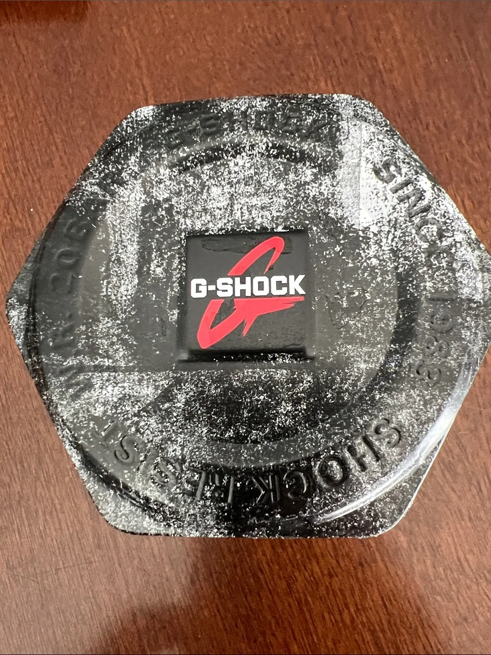 G-Shock Clear Resin Watch with Silver Dial and White Accents